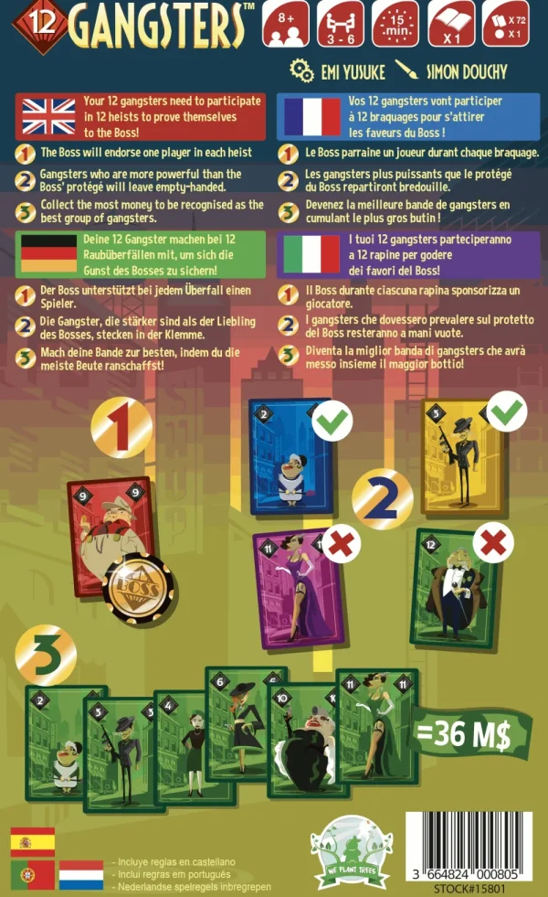 Blue Orange Games 12 Gangsters - Kaartspel Clearance