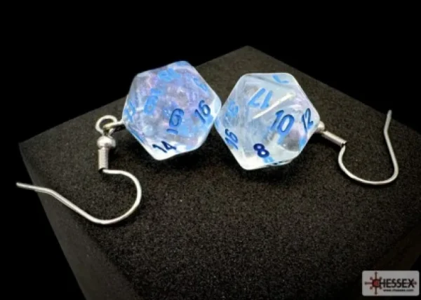 Chessex Hook Earrings Borealis Icicle Mini-Poly D20 Sale