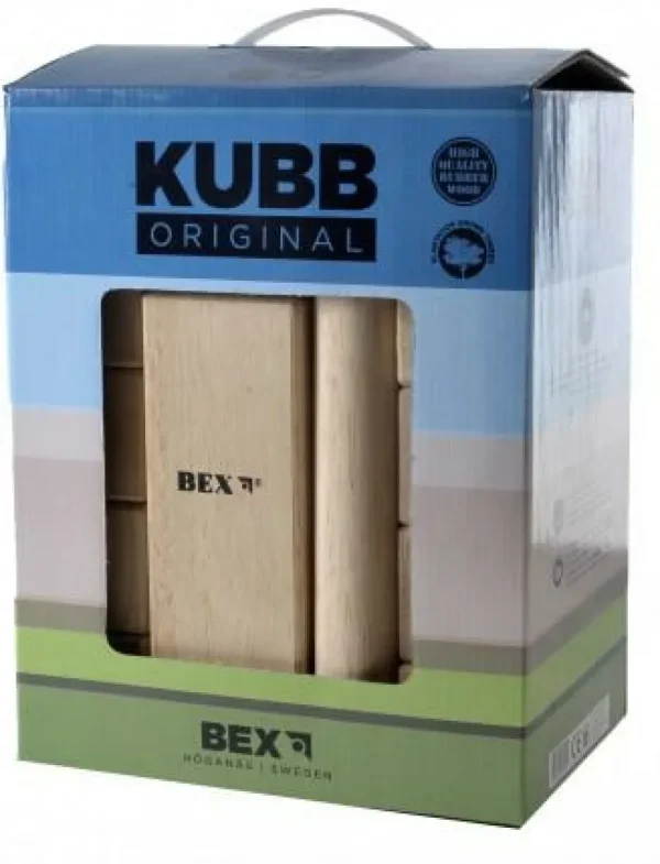Bex Kubb Viking Original Rubberhout Fashion