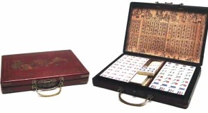 Hot Games Mah-Jong Koffer Rood Hout Kunst. 34X24 Fashion