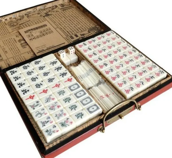 Hot Games Mahjong Koffer Rood Hout Xl Flash Sale