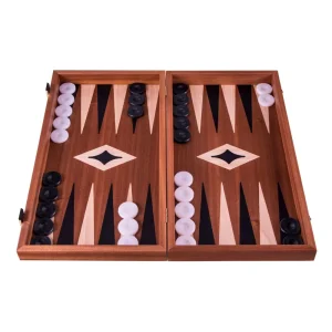 Manopoulou Mahonie 3 In 1 Backgammon/Schaak/Dambord Medium Zwart Best