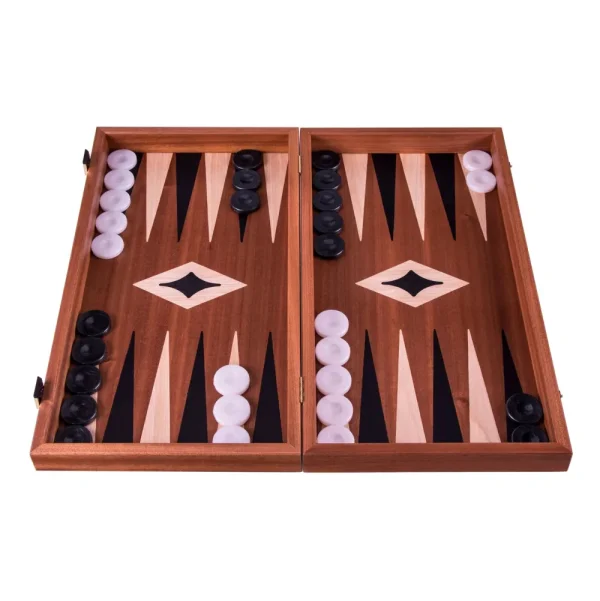Manopoulou Mahonie 3 In 1 Backgammon/Schaak/Dambord Medium Zwart Best