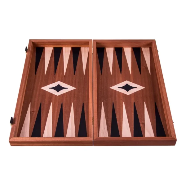 Manopoulou Mahonie 3 In 1 Backgammon/Schaak/Dambord Medium Zwart Best