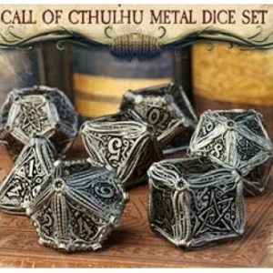 Q Workshop Metal Call Of Cthulhu Dice Set (7) Clearance