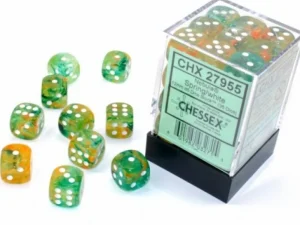 Chessex Nebula Spring/White Luminary D6 12Mm Dobbelsteen Set (36 Stuks) New