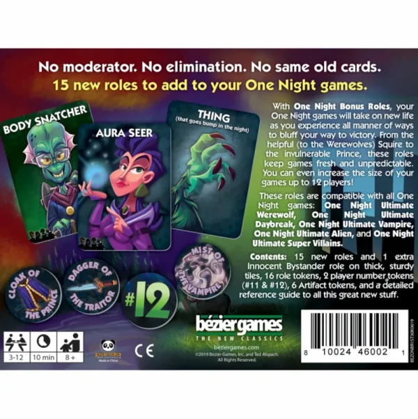 Bézier Games One Night Ultimate Bonus Roles Shop