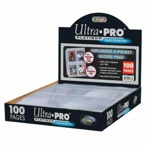Ultra Pro 4-Pocket Secure Platinum Page For Toploaders (100) Best Sale