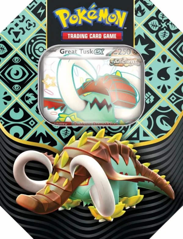 Pokemon USA Pokemon Paldean Fates Ex Tin - Great Tusk Hot