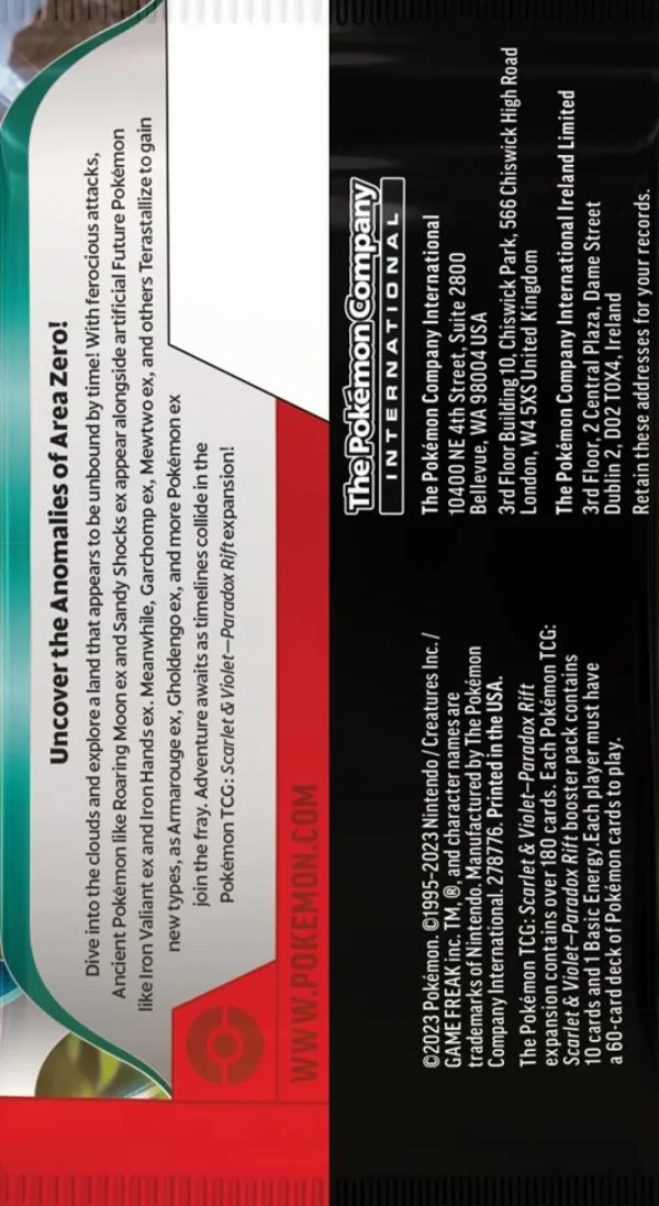 Pokemon USA Pokemon: Paradox Rrift Booster Cheap