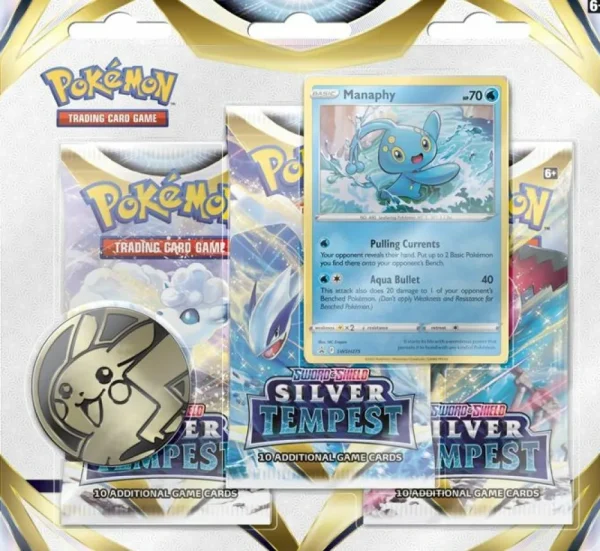 Pokemon USA Pokemon: Sword & Shield Silver Tempest - 3-Boosters: Manaphy Store