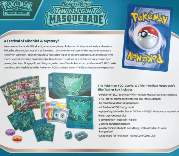 Pokemon USA Pokemon Twilight Masquerade - Elite Trainer Box Clearance
