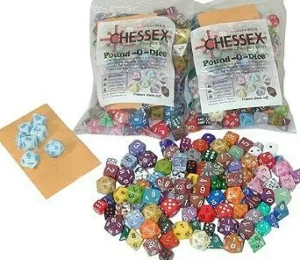 Chessex Pound-O-Dice - Polydice Dobbelstenen (Ca. 100 Stuks) Hot