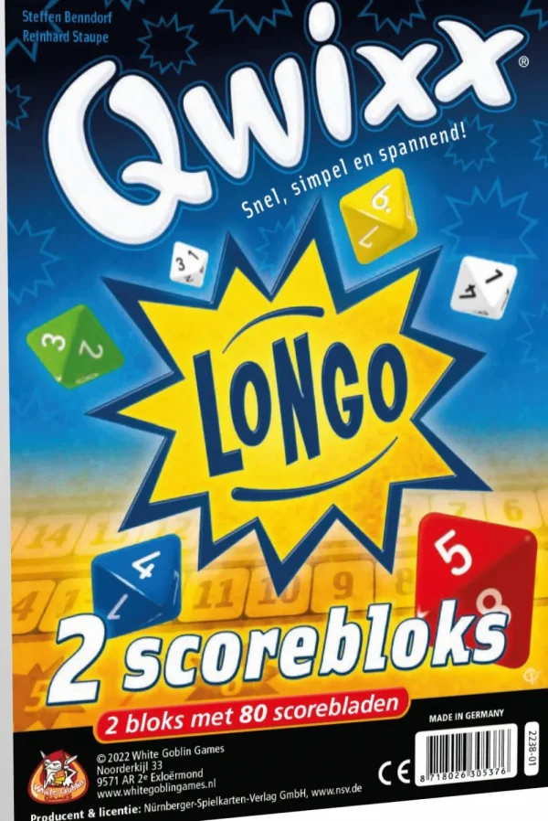 White Goblin Games Qwixx Longo Bloks (Extra Scoreblocks) Shop