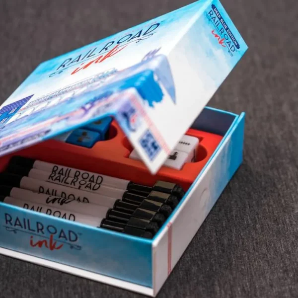 White Goblin Games Railroad Ink (Diepblauwe Versie) - Dobbelspel Store