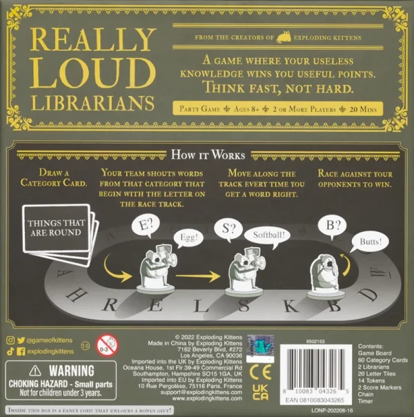 Exploding Kittens Really Loud Librarians En Flash Sale