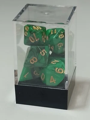 Spellehuis Rpg Dice Set (7) Double Groen/Zwart Fashion