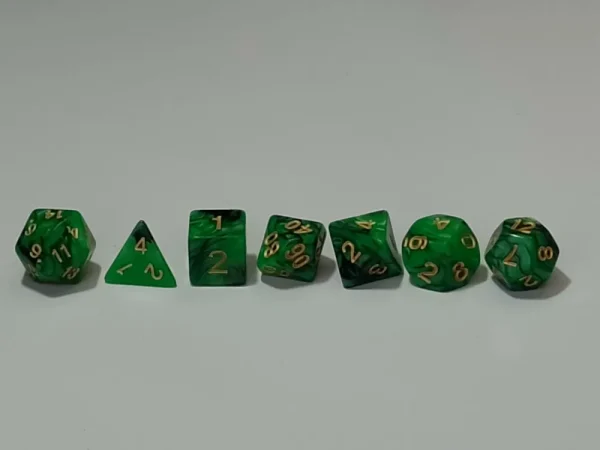 Spellehuis Rpg Dice Set (7) Double Groen/Zwart Fashion