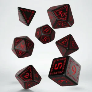 Q Workshop Runic Black & Red Dice Set (7) Shop
