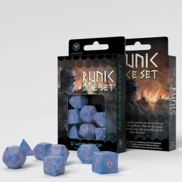 Q Workshop Runic Glacier & Pink Dice Set (7) Flash Sale