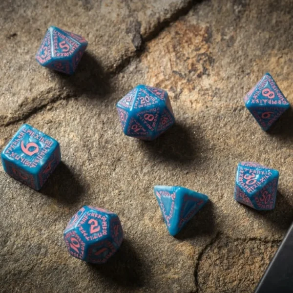 Q Workshop Runic Glacier & Pink Dice Set (7) Flash Sale