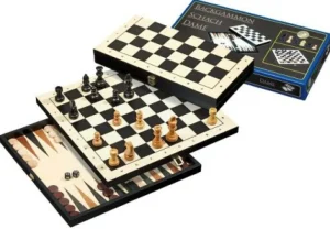 Philos Schaak/Dam/Backgammon Kassette Veld 30 Mm, Koningshoogte 48 Mm Clearance