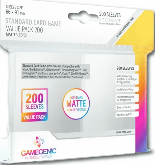 Gamegenic Sleeves: Matte Standard Value Pack (200) Flash Sale