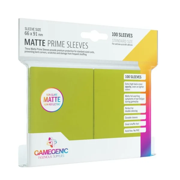 Gamegenic Sleeves: Pack Matte Prime Lime (100) Fashion