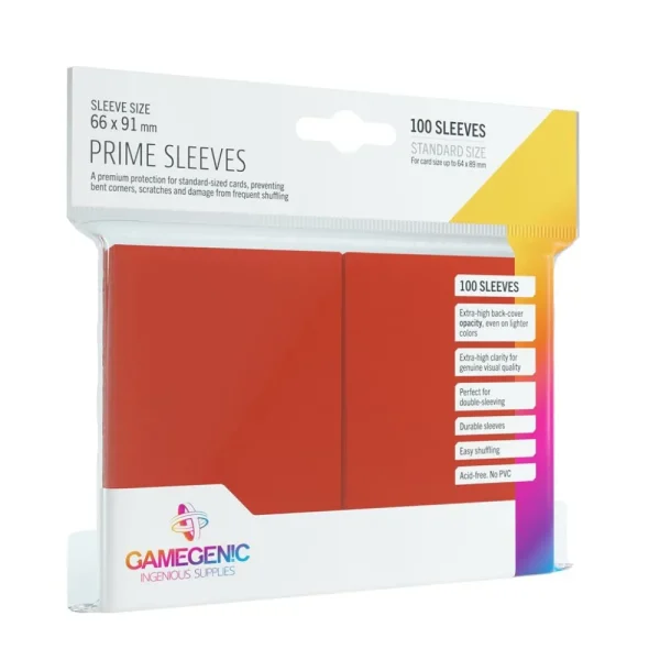 Gamegenic Sleeves: Pack Prime Red (100) Cheap