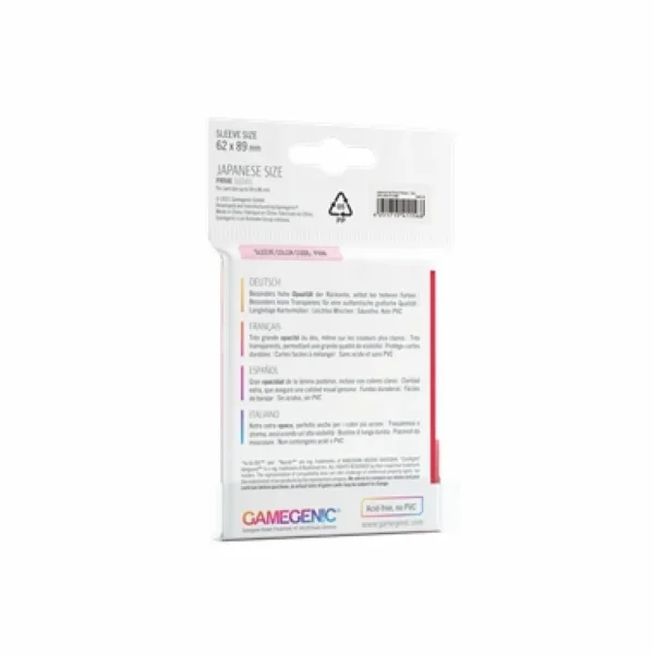 Gamegenic Sleeves Small (62X89) - Red Fashion
