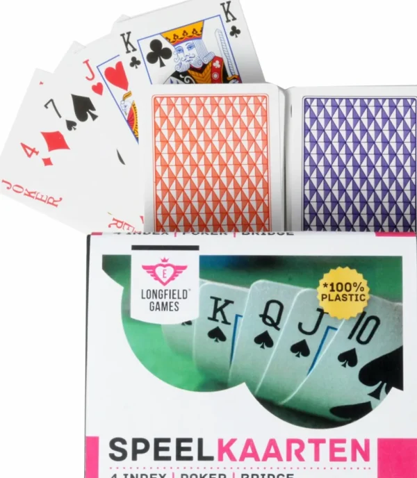 Longfield Games Speelkaartenset 100 % Kunststof Cheap