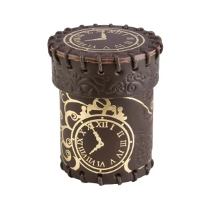 Q Workshop Steampunk Brown & Golden Leather Dice Cup Sale