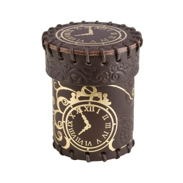 Q Workshop Steampunk Brown & Golden Leather Dice Cup Sale