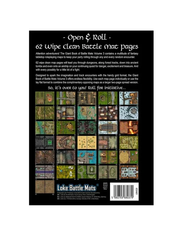 Loke BattleMats The Giant Book Of Battle Mats - Volume 3 Clearance