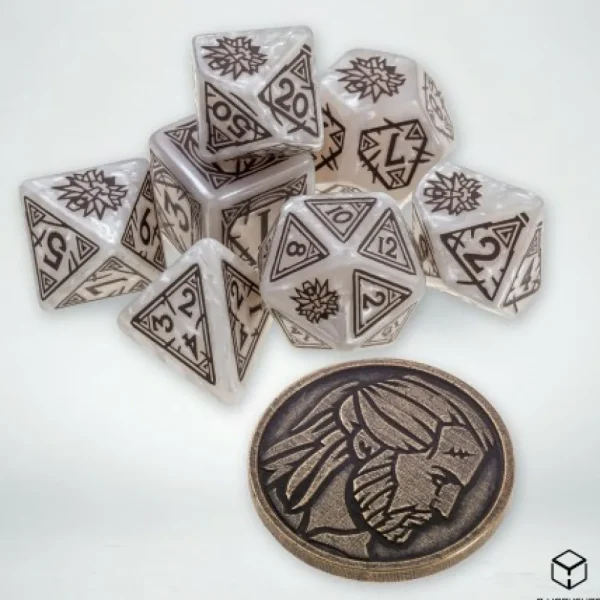 Q Workshop The Witcher Dice Set - Geralt - The White Wolf Fashion