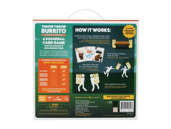 Exploding Kittens Throw Throw Burrito Extreme Outdoor Edition Fashion