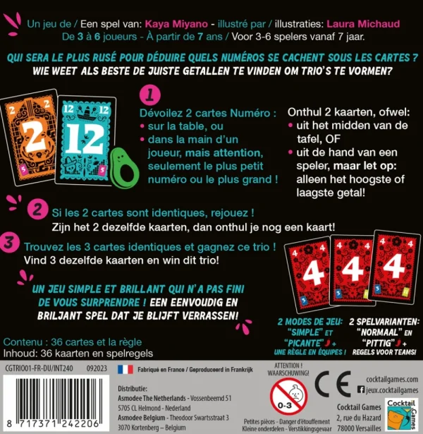 COCKTAIL GAMES Trio - Kaartspel Outlet