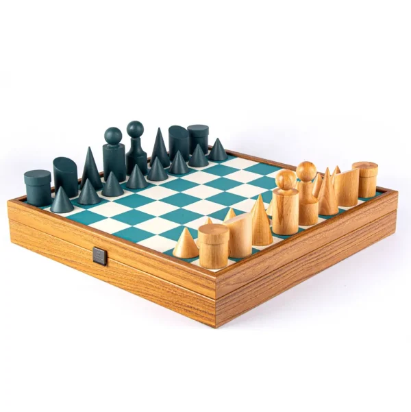 Manopoulou Turquoise Schaakset 40X40Cm Met Schaakstukken Cheap