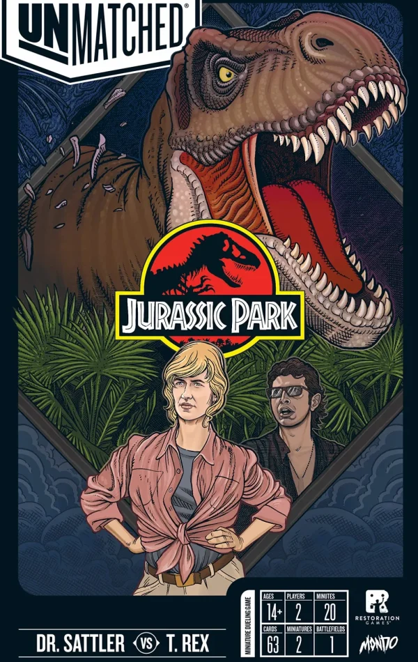 Restoration Games Unmatched - Jurassic Park Dr. Sattler Vs T. Rex New