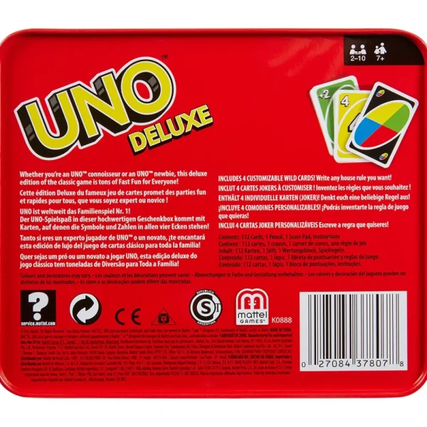 Mattel Games Uno Deluxe Tin - Kaartspel Cheap