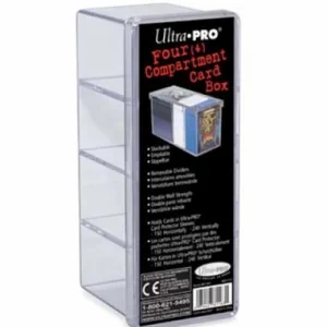 Ultra Pro Up - 4-Compartment Card Storage Box - Clear Discount