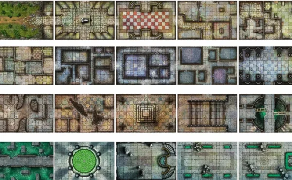 Loke Battle Mats Veiled Dungeon Rpg Toolbox 5E Flash Sale